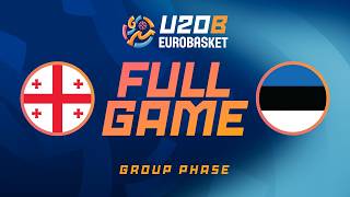 Group Phase | Georgia v Estonia | Full Basketball Game | FIBA U20 EuroBasket 2026 Division B