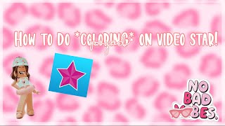 How to do *COLORING* on video star *PAYED*
