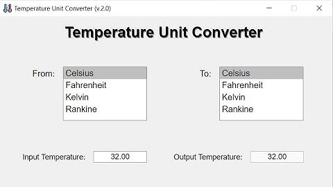 MATLAB Apps: Temperature Unit Converter App Designed in MATLAB using App Designer