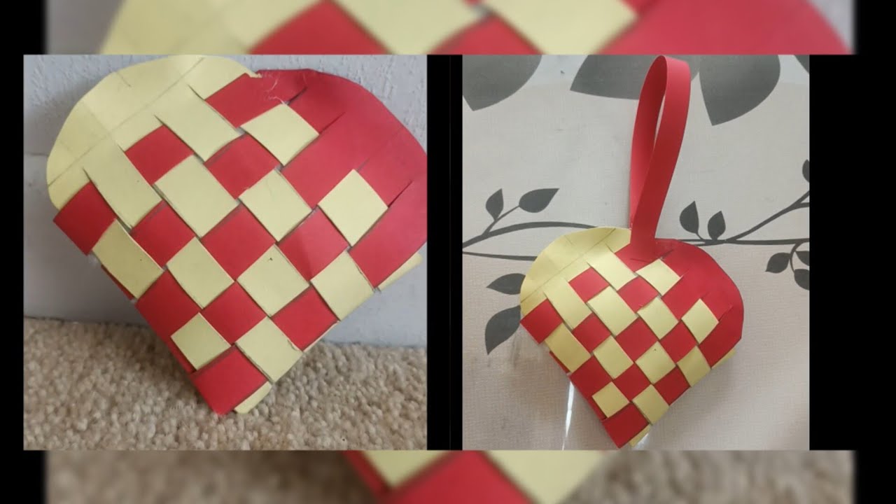 Paper weaving Heart Tutorial/ How to make Woven paper Heart / Paper