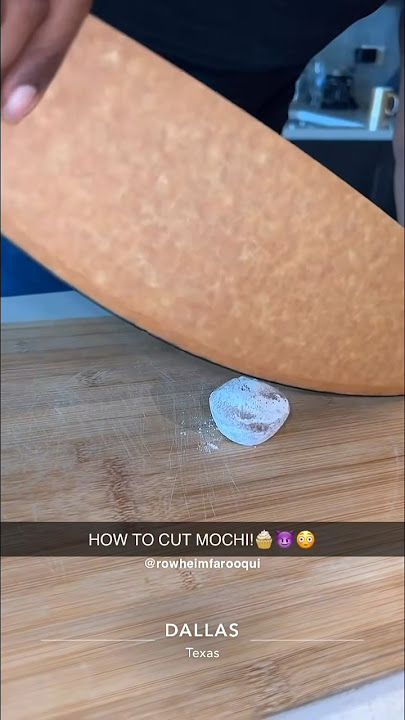 HOW TO CUT MOCHI!!🍦🤯 #mochi #shorts