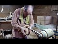 Making 'Moktak' for Buddhist Monks. Korean Woodworking Master with 50 Years of Experience
