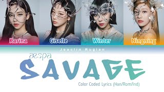 aespa - Savage (Color Coded Lyrics Han/Rom/Ina)