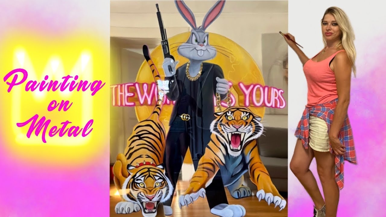 Painting on Metal - Bugs Bunny