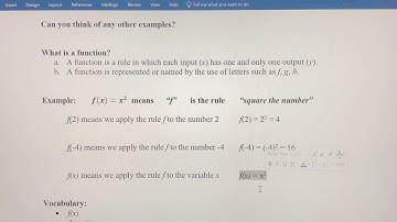 Evaluating Functions for Numeric Values Using Function Notation (What is a function?)