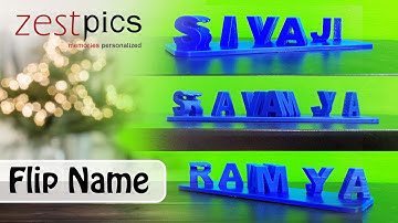 3D Flip Name with different number of letters/ alphabet/ names, 3D Gifts, Couple Gifts