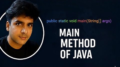 Java main() Method Explanation || public static void main(String[] args)||
