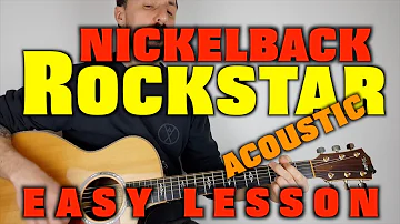 How to play Rockstar by Nickelback Easy Acoustic Lesson