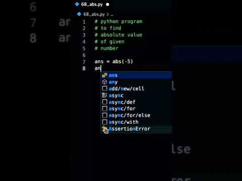 Python Program To Calculate Absolute Value Of Given Number | Math Module | Tech Blooded | Shorts