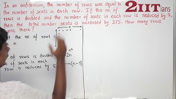 Quardratic Equations in One Variable Exercise 5.5 Q 23 Class X ICSE | IIT JEE  the number of rows