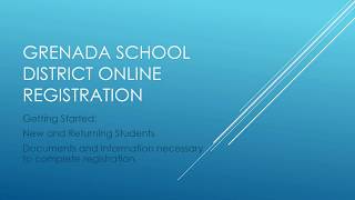 Online Registration Getting Started Video 1 of 4