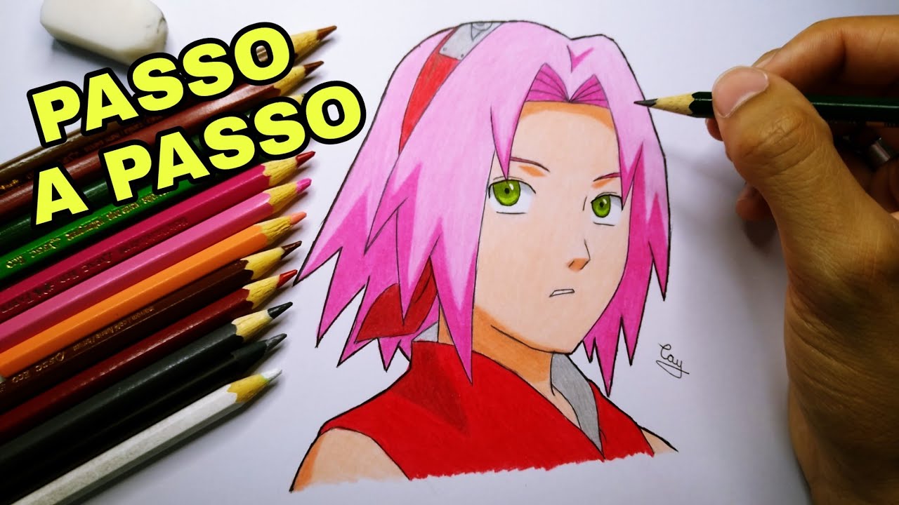 como desenhar sakura e colorir｜Pesquisa do TikTok