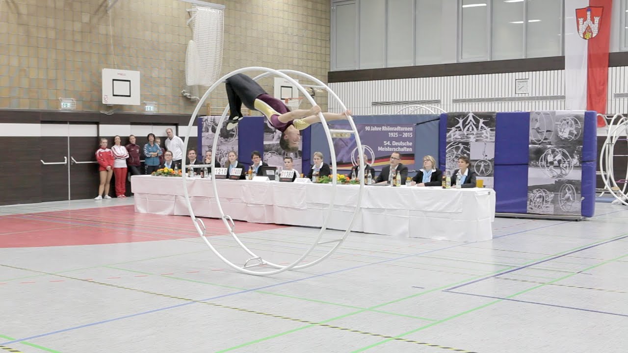 Deutsche Meisterschaften in Rhönradturnen 2015 Finale Gerade Männer 4. Platz Marvin Homeyer