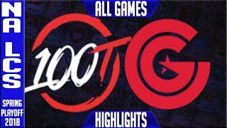 100 vs CG Playoffs Highlights ALL GAMES | NA LCS Semi final Spring 2018 100 Thieves vs Clutch Gaming