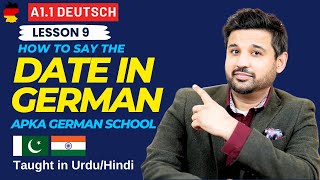 German A1 Lesson 9 | Learn how to tell the date in German | German for beginners | Urdu, Hindi 🇩🇪