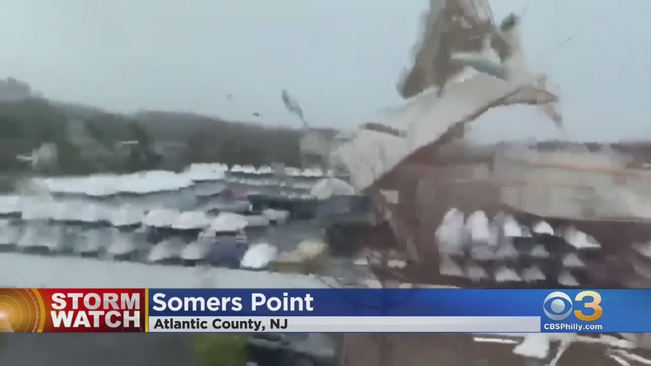 Severe Weather Leaves Damages Somers Point - YouTube