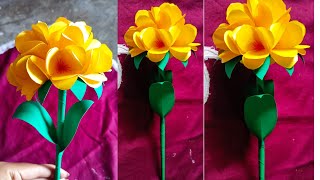 😱(Day-6) 7Day Paper Craft CHALLENGE । How to make Paper Flower।PaperCraft।।