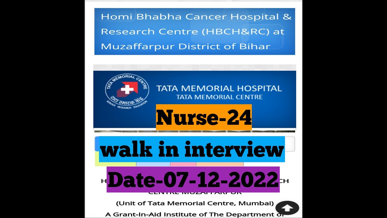Tmc staff nurse vacancy 2022!! Walk in Interview 07-12-22