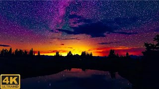 Relaxing Nature Night Sky Stars With Music | Short Night Stars Video In 4K (2021)