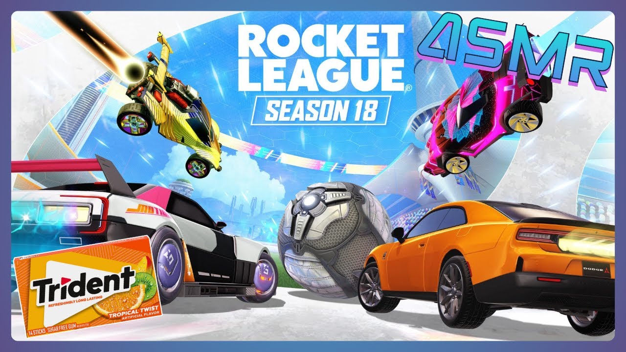 ASMR Rocket League S18 Diamond 3V3 Gameplay 😴 Soft Whispers with Gum Chewing and Controller CAM