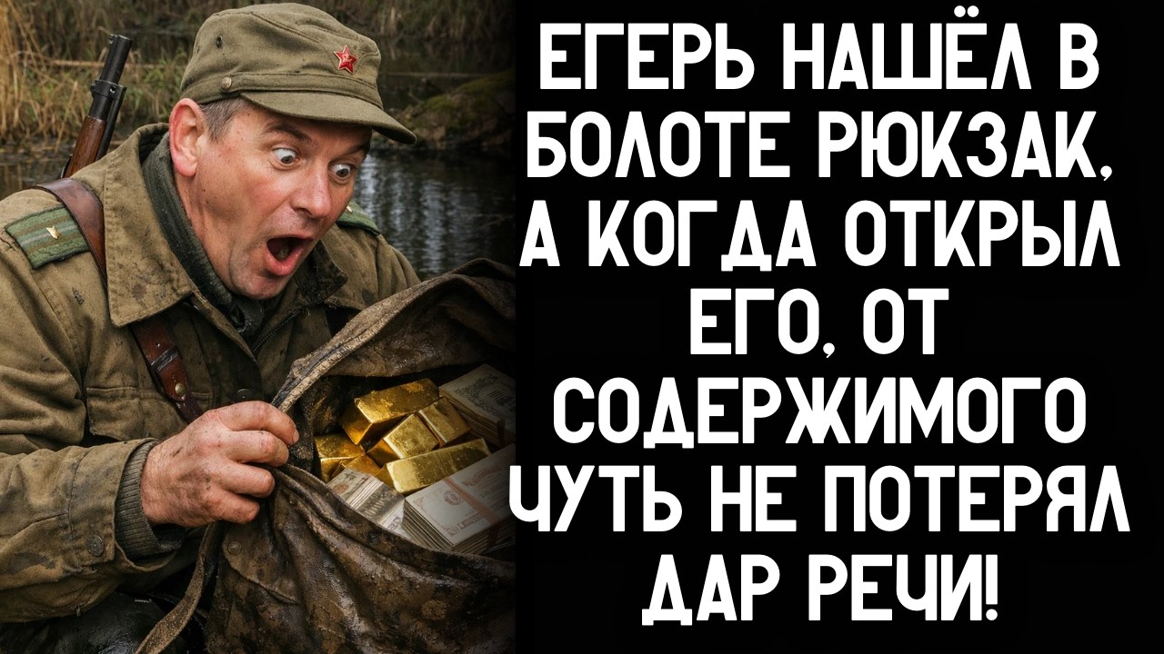 Егерь нашёл в болоте рюкзак, а когда открыл его, от содержимого чуть не потерял дар речи!
