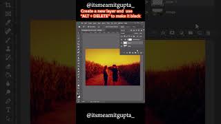 HOW to add sunset effect to any photo easily in Photoshop