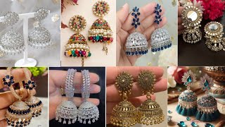 Latest jhumka earrings design 2025😍✨|| Big jhumka designs for girls || beautiful color stone jhumka