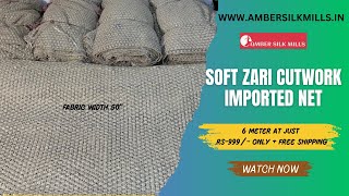 🌟 Soft Zari Cutwork Imported Net | 6 Meters for Just ₹999! 🛍️ Stunning Deal! 🌟 #lehangacholi #saree screenshot 4