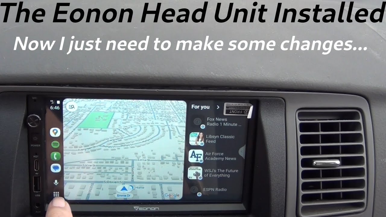 A look at the installed Eonon Head Unit - YouTube