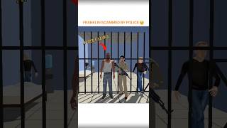 FRANKLIN SCAMMED BY POLICE 🚓 INDIAN BIKE DRIVING 3D #shorts #indianbikedriving3d #gta