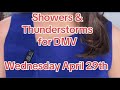 Updated shower and storm timeline for DC on Wednesday