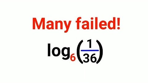 log(1/36) to the base of 6 = ? Many failed to solve this! Can you do it? #logs #logarithm #maths