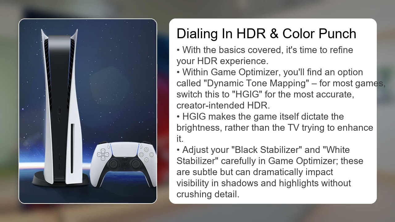Best Picture Settings for PS5 on LG OLED TV