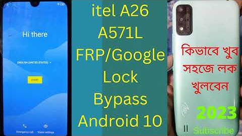 itel A26 A571L FRP Google Lock Bypass Android 10 itel A571L Frp Bypass Without Pc