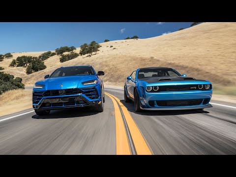 dodge-challenger-hellcat-redeye-widebody-vs.-lamborghini-urus—2019-bdc-hot-lap-matchup