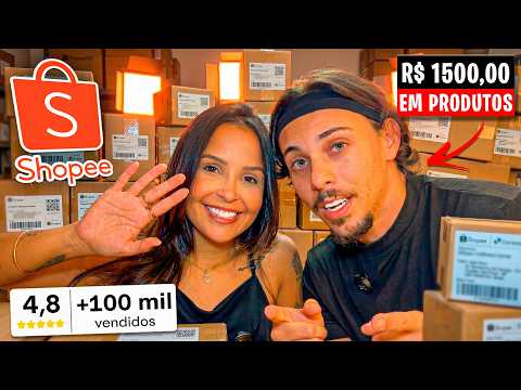 COMPRAMOS TUDO QUE QUERIAMOS NA SHOPEE COM 1500 REAIS!! (SUPER UNBOXING)