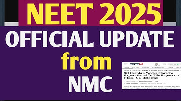 NEET UG 2025 Latest Update of Syllabus by NMC