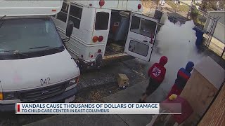 Vandals ruin Columbus childcare center’s buses