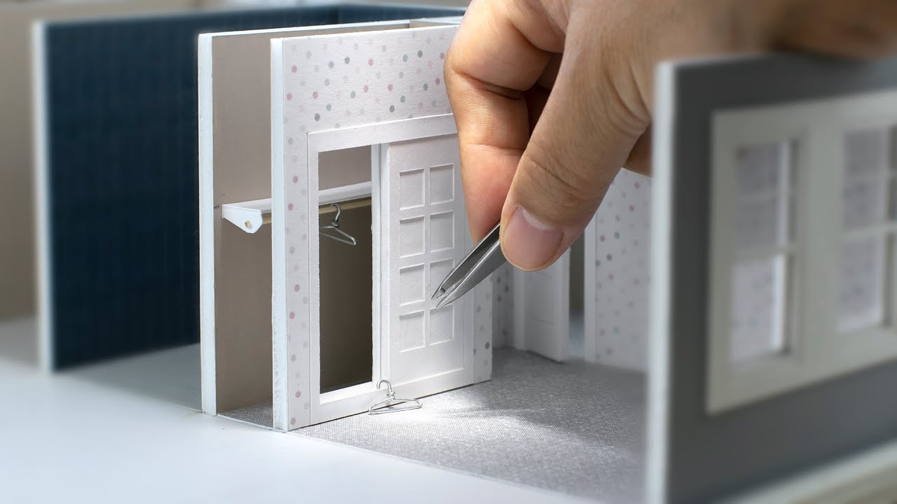 DIY Miniature Closet|微缩衣橱 - YouTube