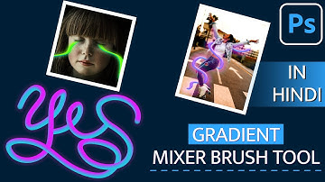 How to Choose Gradient Mixer Brush Tool to Create 3D TEXT EFFECT | Photoshop in Hindi