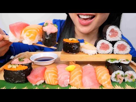 SUSHI PLATTER (ASMR EATING SOUNDS) NO TALKING | SAS-ASMR