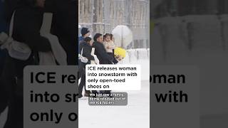 Ice Releases Woman Into Snowstorm With Only Open-Toed Shoes On