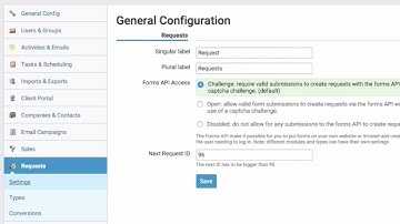 Request Settings - Accelo