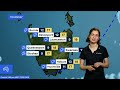 National Weather Forecast: Rain and storms in the east, cold front in the west