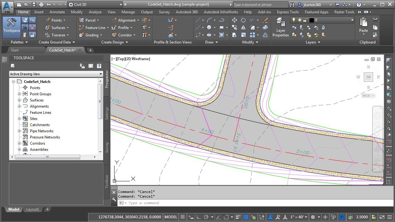 Hatching Civil 3D Corridor Models Using A Code Set Style YouTube