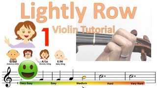 Lightly Row | Suzuki Violin book 1 | Notes & finger pattern tutorial on violin | HTP TV