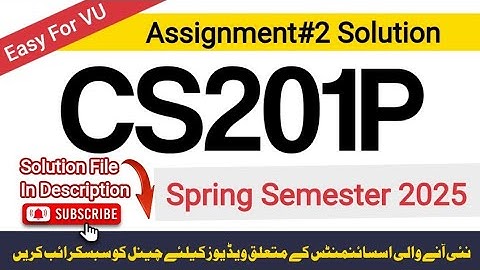 CS201P Assignment 2 Solution | Spring 2025 | 100% Correct