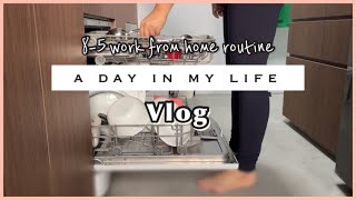 life in singapore | wfh 8-5 routine,  loading dishwasher, doing laundry, staying healthy #vlog