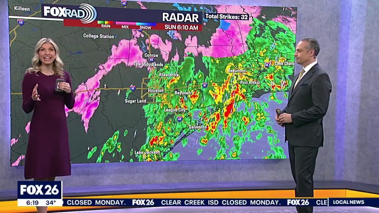 Houston winter storm forecast: Sunday morning