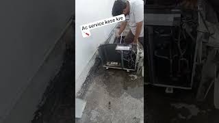 split AC service kese kre 🔧🪛 #viral #trending #service #hardwork #airconditioner #repair #hvac ##vrv